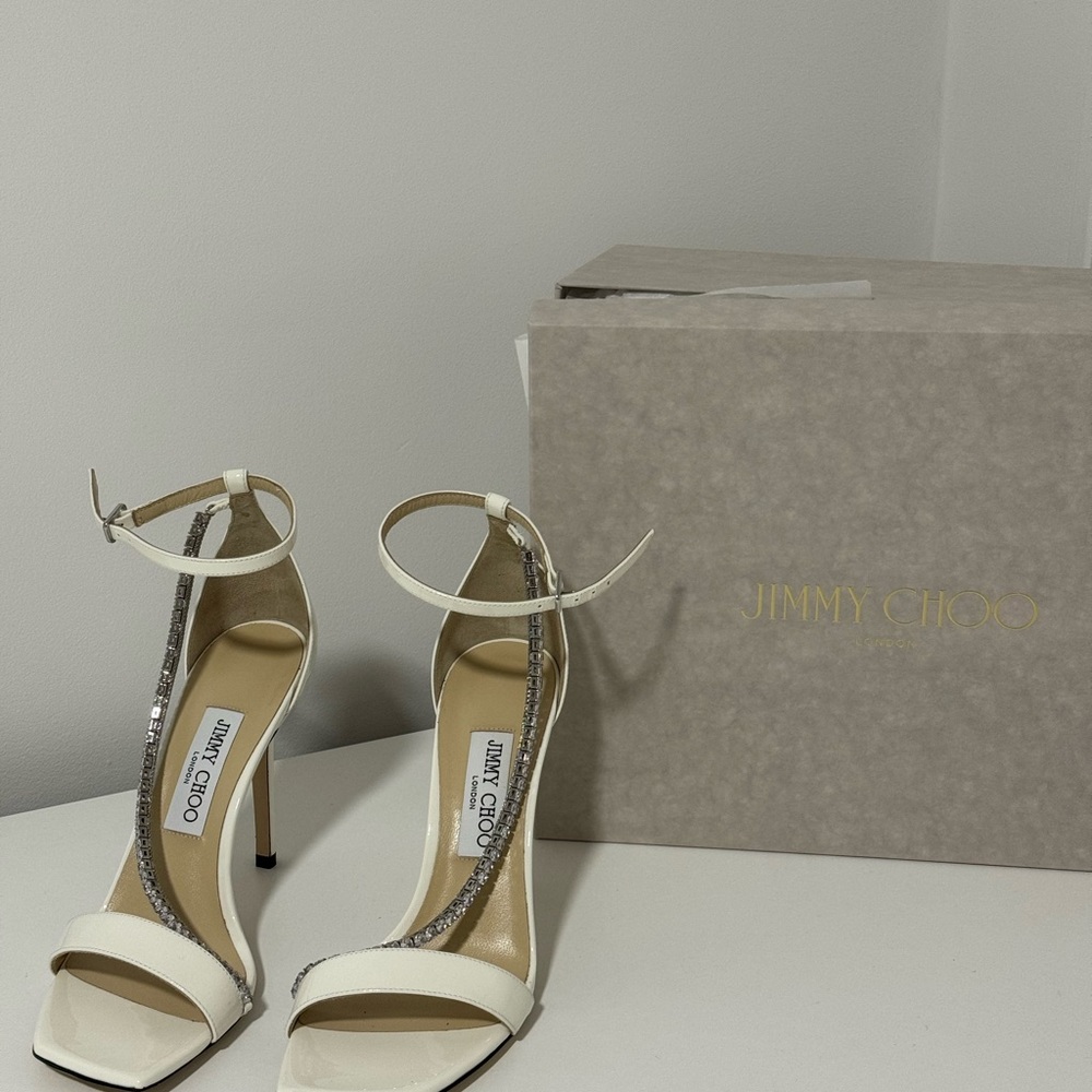 Jimmy Choo Talika White Bridal Shoes